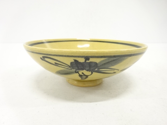 JAPANESE TEA CEREMONY / FLAT TEA CHAWAN / DRAGONFLY / ARTISAN WORK